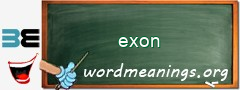 WordMeaning blackboard for exon